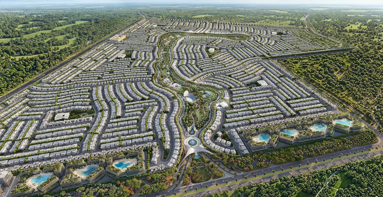 Aerial view of the Azizi Florence master community