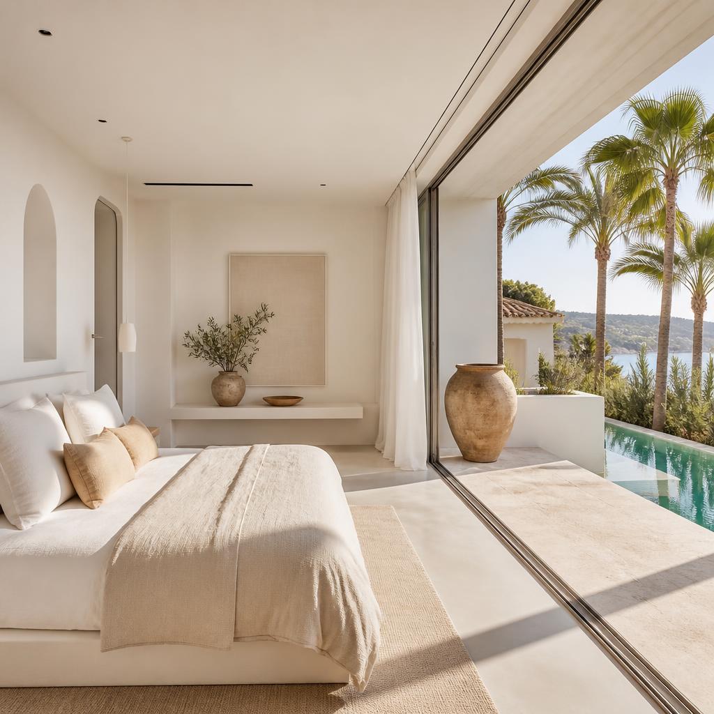 Master suite with garden view